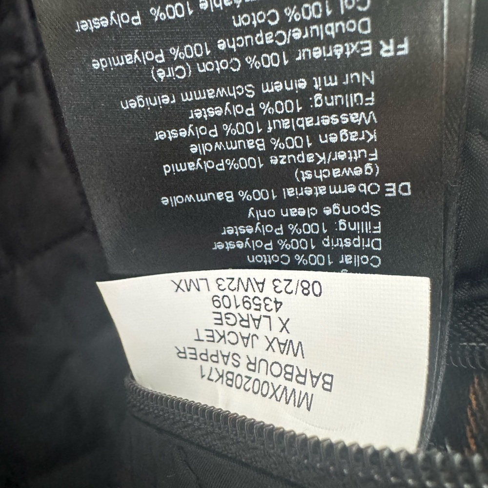 NEW Men’s Barbour Sapper Waxed Corton Jacket XL - Picture 6 of 11